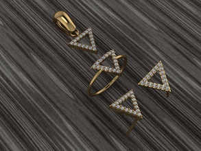 a15 diamante conjunto argolas colar joalheria joias moda ouro projeto prata anel elegante brilhando gema pulseira brinco pingente safira mulheres casamento 3d print model - Mito3D