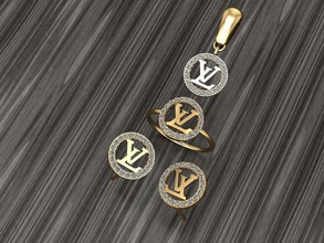 a19 diamante conjunto argolas colar joalheria joias moda ouro Projeto prata anel elegante brilhando gema pulseira brinco pingente safira mulheres Casamento 3d print model - Mito3D
