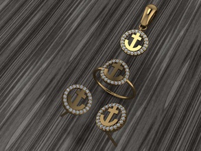a20 diamante conjunto argolas colar joalheria joias moda ouro Projeto prata anel elegante brilhando gema pulseira brinco pingente safira mulheres Casamento 3d print model - Mito3D