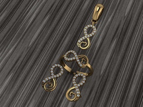 a28 Diamant einstellen Ringe Halskette Schmuck Edelsteine Mode Gold Design Silber Ring elegant leuchtenden Juwel Armband Ohrring Anhänger Saphir Frauen Hochzeit 3d print model - Mito3D