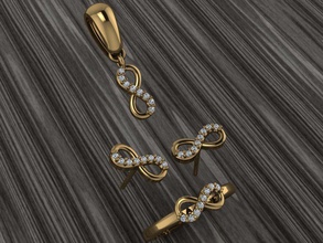 a29 diamante conjunto argolas colar joalheria joias moda ouro Projeto prata anel elegante brilhando gema pulseira brinco pingente safira mulheres Casamento 3d print model - Mito3D