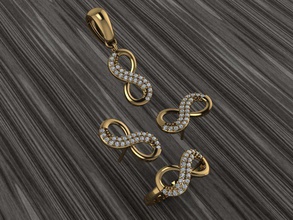 a30- diamond set rings necklace jewelry gems fashion gold design silver ring elegant shining gem bracelet earring pendant sapphire women wedding 3d print model - Mito3D