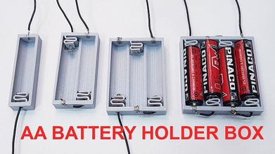 aa batterie halter unterstützung leistung elektronik elektrizität technologie elektrisch schalter batteriehalter arduino modell hobby diy 3d gedruckt druckbar rc 3d print model - Mito3D