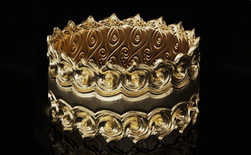 vague bague bijoux or argent mode sculpture zbrush conception imprimable anneaux 3d print model - Mito3D