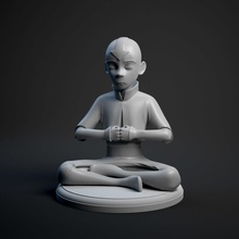 aang meditation figure sculpture figurine zen character avatar games toys 3d print model - Mito3D