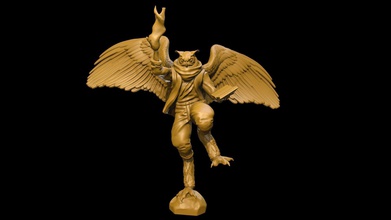 aarakocra bruxo fantasia ficcional criatura mágico feitiçaria pássaro asas soletrar jogos brinquedos borda 3d print model - Mito3D