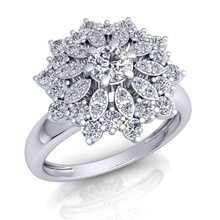 aarna fiore stile squillare 105 gioiello fidanzamento nozze gioielleria diamante argento oro moda sterlina bianca brillante gemma bellezza collana platino anelli 3d print model - Mito3D