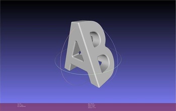 ab textflip geometry 3d printing text puzzle perspective demonstration art mathematical 3d print model - Mito3D