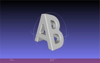 ab textflip warped perspective 3d printing geometry puzzle art mathematical 3d print model - Mito3D