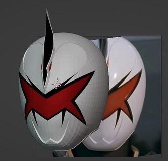 abare killer - white dino thunder- helmet abarekiller abaranger dinothunder powerrangers whiteranger rangerhelmet cosplay hobby diy 3d print model - Mito3D