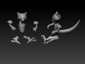 3D file Abra, Kadabra, Alakazam - presupported full evolution line 👽・Model  to download and 3D print・Cults