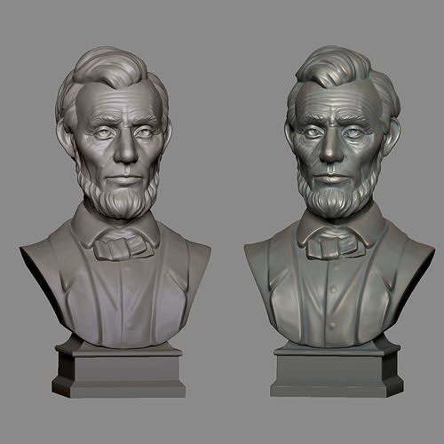 abraham lincoln president america usa history skull heade portrait miniatures figurines obama trump statue celebrity putin politicians art sculptures 3D print model - Mito3D