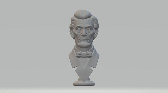 Abraham Lincoln Büste 3d Modell Präsident USA Amerika gewähren Davis Skulptur Statue Porträt Miniaturen Figuren druckbar drucken Berühmtheit Führer Lee Jefferson bürgerlich Kunst Skulpturen 3d print model - Mito3D