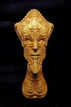 abrax tallado of maorí cara escultura arte antiguo decoración esculturas 3d print model - Mito3D