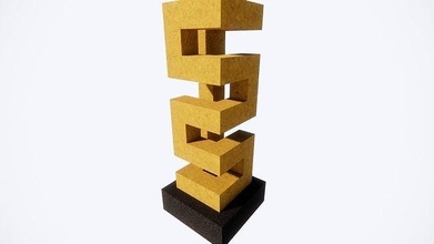 abstrakt dekorativ skulptur arte 3d zeitgenössisch geometrisch architektur statue gestalten konzeptionell haus dekor 3d print model - Mito3D