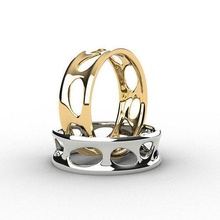 abstract designer ring jewelry platinum shining gold luxury precious fashion silver printable sterling rings 3d print model - Mito3D