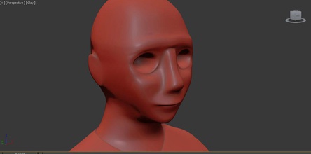 resumo cabeça esculpir arte cara oco olhos visão sentindo careca esculturas 3d print model - Mito3D