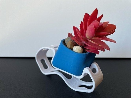 resumen plantador flor flora naturaleza planta maceta moderno regalo Arte diseño casa decoración 3d print model - Mito3D