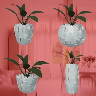 abstract planters blocks flowerpot pot planter pots flowerpots home decor house 3d print model - Mito3D
