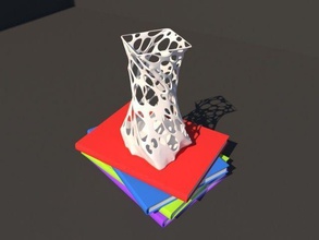 resumo vaso modelo arte decoração interior impressão flor esculturas 3d print model - Mito3D