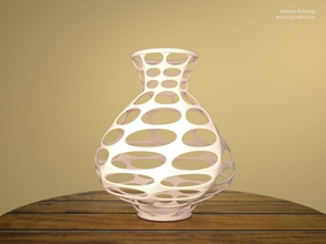 abstract vase thin house modern art decoration flower gift deco decor interior 3d print fashion holder voronoi design furniture printable 3d print model - Mito3D