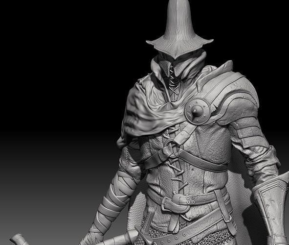 abismo observador modelo almas escuras impressão darksouls3 miniaturas estatuetas 3d 3dprinter abysswatcher brinquedos sombrio almas espada miniatura jogos acessórios 3D print model - Mito3D