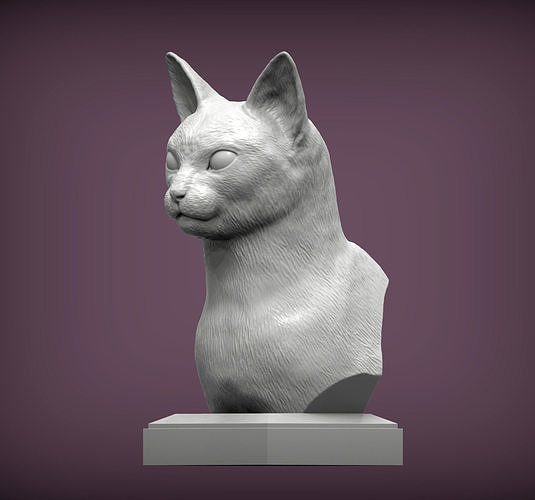 abissínio gato fracasso fama animal mamífero selvagem gatinha natureza gatinho escultura estatueta lembrança presente 3d impressão modelo arte esculturas 3D print model - Mito3D