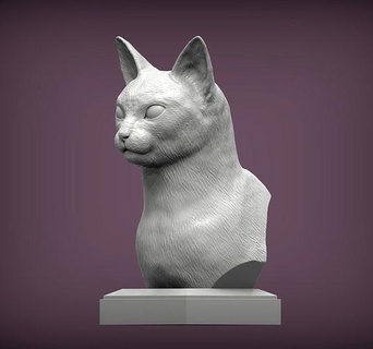 abissínio gato fracasso fama animal mamífero selvagem gatinha natureza gatinho escultura estatueta lembrança presente 3d impressão modelo arte esculturas 3d print model - Mito3D