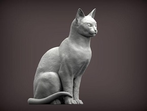 abissínio gato fama animal mamífero selvagem gatinha natureza gatinho escultura estatueta lembrança 3d impressão modelo arte esculturas 3d print model - Mito3D