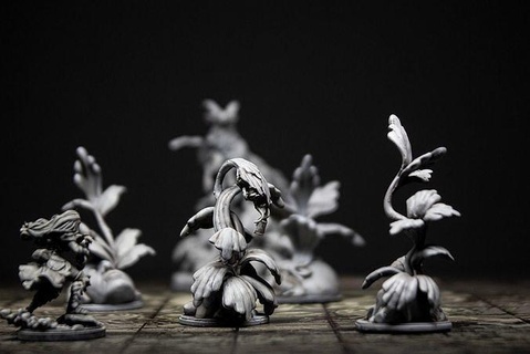 acanthus plant bundle - kingdom death monster 3d print terrain kingdomdeathmonster kingdomdeath monsterbase base boardgame nightmarehorror horror nightmare thehand hand craftofdeath dark stoneface lantern fingers eyes games toys board 3d print model - Mito3D