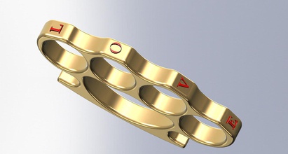 accessori ragazze nocca gioielleria nocche braccialetti arte 3d print model - Mito3D