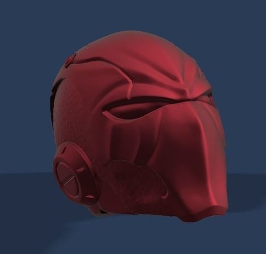 accesorio one12scale rojo capucha casco cabeza dc historietas batman titanes Robin juegos juguetes 3D print model - Mito3D