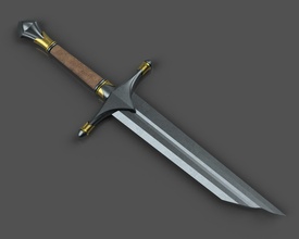acharn - dirhael sword shadow of mordor 3d printable dagger weapon knife bladed lord rings talion lotr tolkien games toys cosplay 3d print model - Mito3D