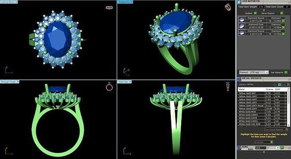 acj-069 ring stones diamond bands 3dprint cad platinum engagement solitaire stone jewelry rings 3d print model - Mito3D