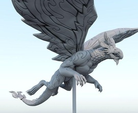 acnologia fly fairy tail nature games toys 3d print model - Mito3D