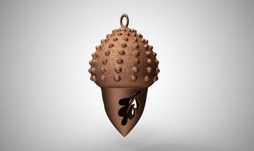 acorn necklace branch leaf nature pine seed tree porcupine floor pinecone christmas decoration brown season design leaves xmas natural squirrel jewelry pendants 3d print model - Mito3D