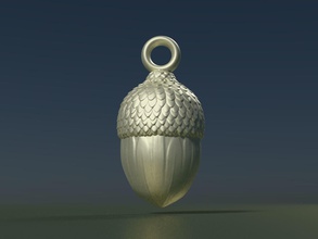 bellota colgante pendiente medallón nuez planta maceta naturaleza arte joyería joya colgantes roble 3d print model - Mito3D