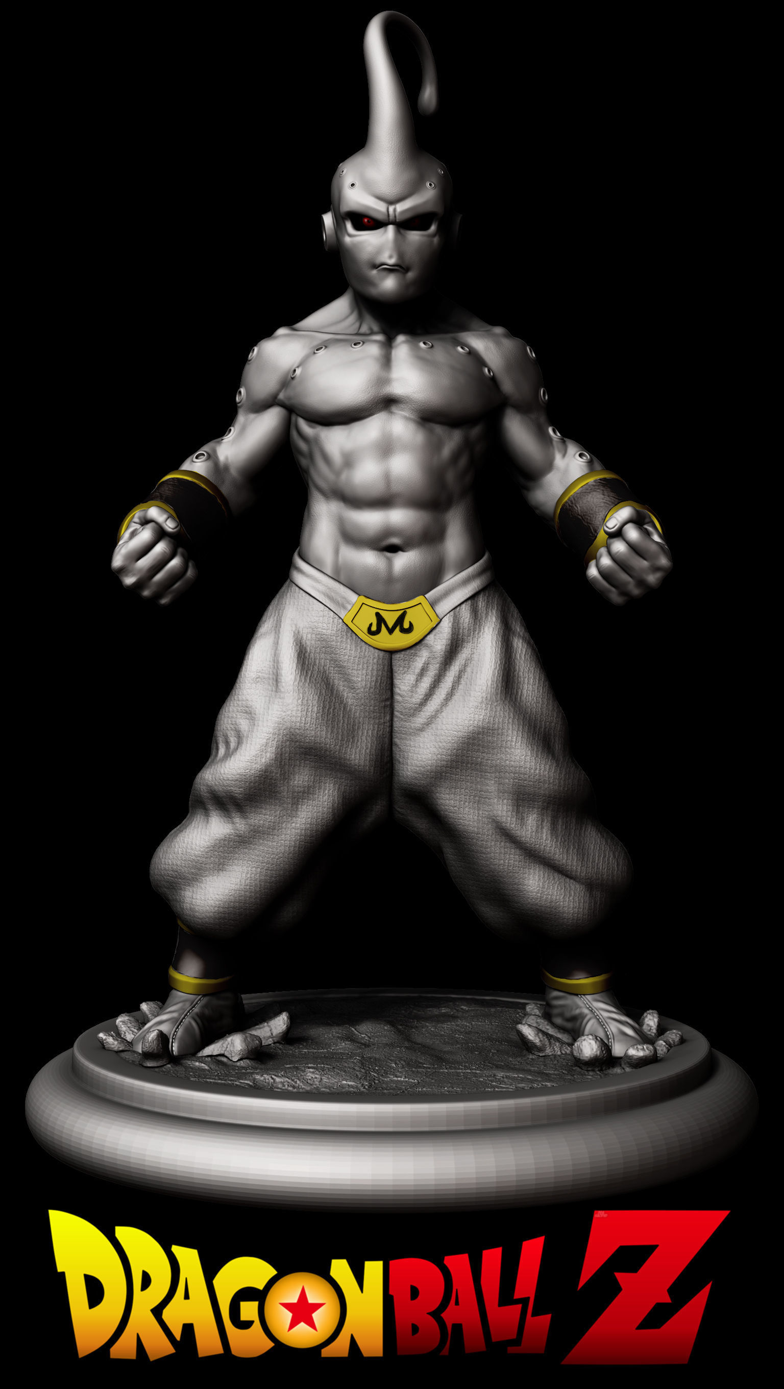 azione figura ragazzo buu 3dprint 3d stampa render scultura statua stampabile zbrush photoshop comico figuraazione giochi giocattoli cartone animato collezione 3D print model - Mito3D