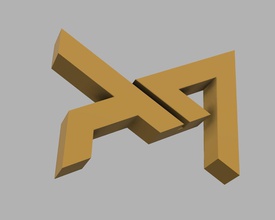 annuncio logo del peso della carta art il moderna 3dprinting artish artishdesign casa decorativo retrò simbolo geometrica alfabeto 3dprint office i segni loghi 3d print model - Mito3D