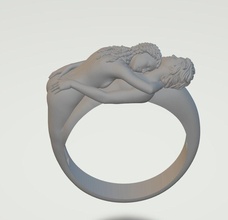 adam eve2 love design romance jewelry printable elegant art luxury rings 3d print model - Mito3D