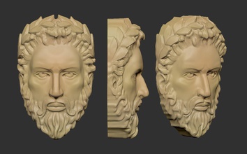 homem cabeça adão kafa deus estátua helênico 3d imprimível arte esculturas zeus apolo mitológico criatura mito 3d print model - Mito3D