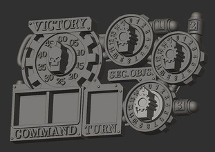 adepts of mars machine god cult victory point game tracker wargame wargaming score dice turn keeper adeptus mechanic games toys accessories 3d print model - Mito3D