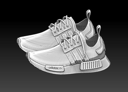 adidas nmd finger sneaker puppet keychain fashion shoes 3d print model - Mito3D