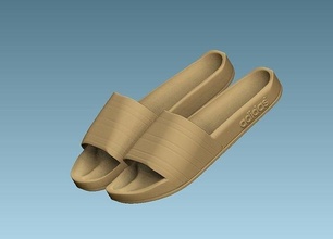 adidas schieberegler slipper flip flop turnschuhe schuh mode schuhe 3d print model - Mito3D