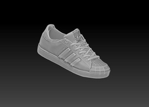 adidas superstar sneaker doigt chaussure entraîneur pompe mode chaussures 3d print model - Mito3D