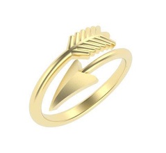 ajustable de flecha diseño anillo la joyería los anillos trenzado 3ddesign 3d 3dp 3dprinting impresión imprimible boda oro plata único 3d print model - Mito3D