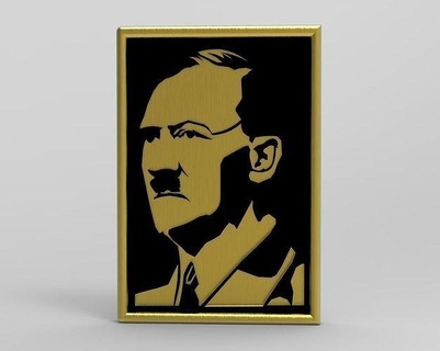 adolf hitler cuadro sólido pintura diseño Arte Alemania nazi alemán militar imagen esculturas 3d print model - Mito3D