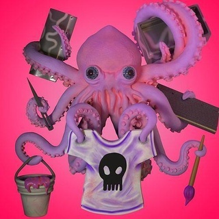 adorable baby octopus 3d model printing printable design character painting art 3d print model - Mito3D