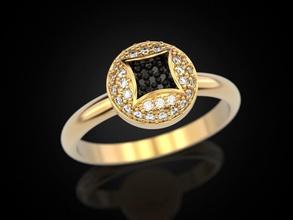 bezaubernd ringe 3 ring1 cad klassisch diamant engagement schmuck drucken 3dprinted druckbar design ring juwel golden mode drucken gold silber hochzeit 3d print model - Mito3D