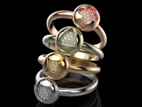 adorabile anelli gioielli di stampa 3dprinted stampabile il design anello gioiello d'oro moda printabl la oro altri prototipazione argento matrimonio donne 3d print model - Mito3D